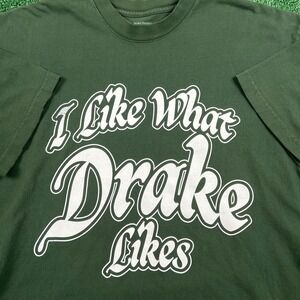 Drake Related T-Shirt Men's L Dark Green It's All A Blur Tour Graphic Cotton Rap